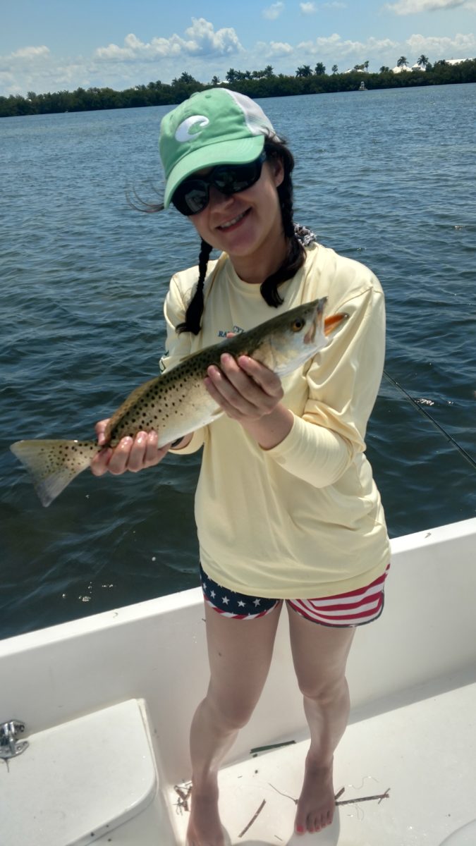 Spotted Sea Trout Fishing and Bonus Spanish Mackerel in Tampa Bay